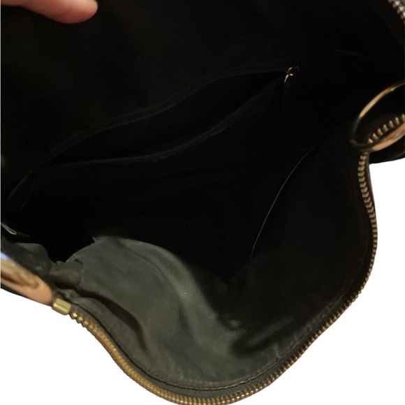 Coach Black Leather Hobo Bag with Crescent Silhouette‎